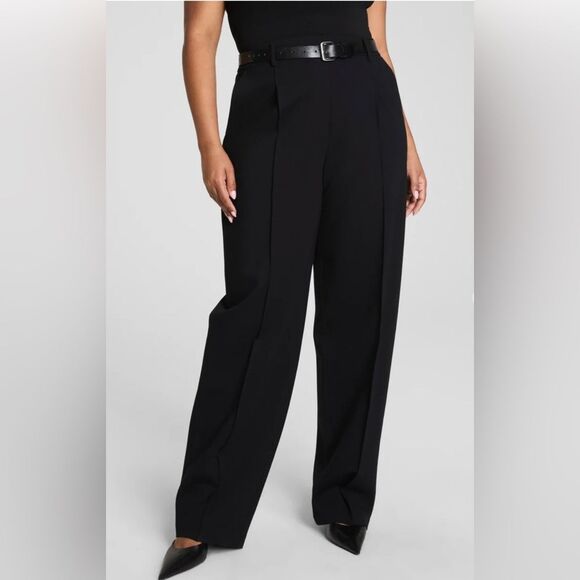 SPANX NWT Women’s Size Large Tall Black Easy Fit Ponte Barrel Leg Pant $158 - Picture 2 of 16